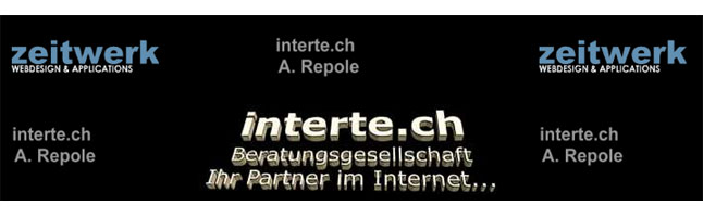 interte.ch + zeitwerk Webdesign und Application